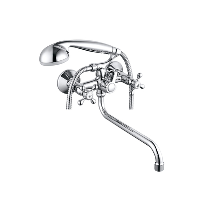 TPM-621104-Hochwertiges Vollkupfer verdicktes Warm- und Kaltwasser-Duschbad Badezimmer-Duscharmatur mit zwei Handrädern