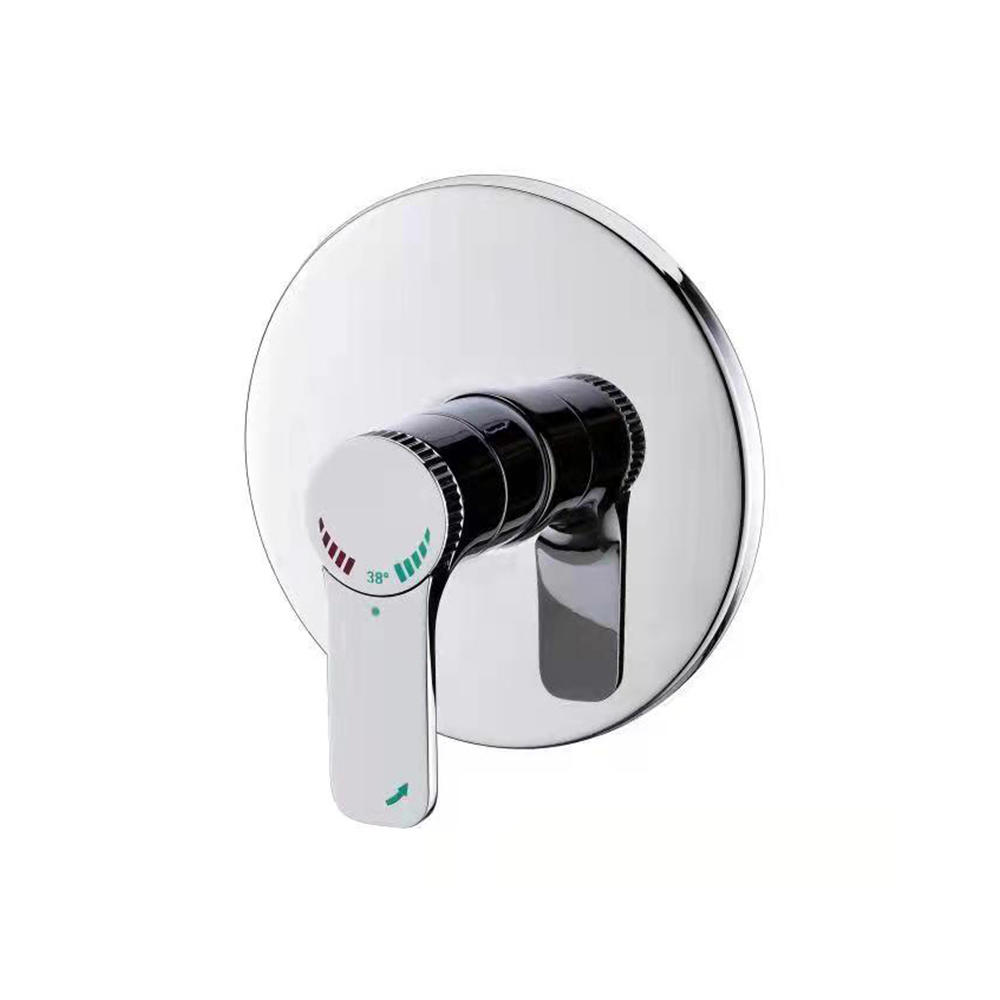 TPM-701106-Hochwertiger, verdickter, runder Badezimmer-Waschraum-Einhand-Heiß- und Kaltwasser-Thermostat-Wasserhahnschalter aus Kupfer